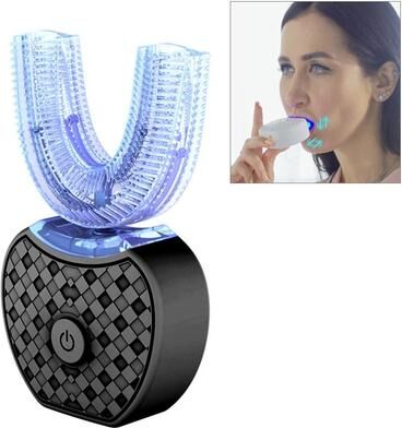 United Silicone Electric Automatic Toothbrush With Cleaning Modes black