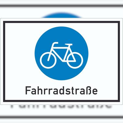 HB-Druck Aufkleber Fahrradstraße Symbol A7 (74x105mm)