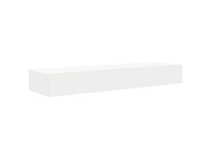 Meubles TV avec éclairage LED - - Lot de 2 - Blanc - 60x35x15 5 cm - bois d'ingénierie - Éclairage LED RVB 328434