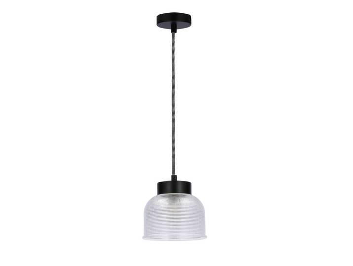 Pendelleuchte Liverpool, Schwarz, Transparent, Metall, Glas, 14.5x90x14.5 cm, RoHS, Europäischer Sicherheitsstandard, einfach zu transportieren, Lampen & Leuchten, Innenbeleuchtung, Hängeleuchten, Pendelleuchten