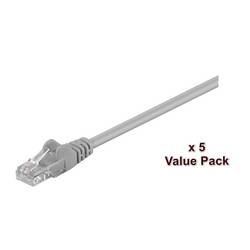 MicroConnect V-UTP515VP RJ45 Patchkabel 15 m Grau 5 St.