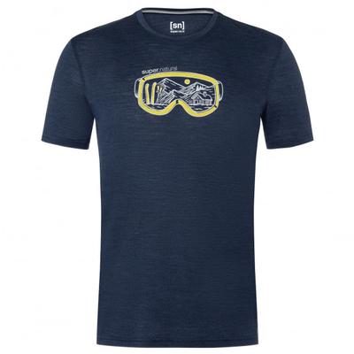 super.natural - Goggle Tee - Merinoshirt Gr XXL blau