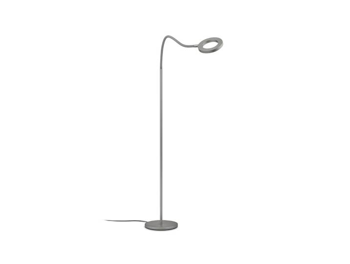 Knapstein LED Stehlampe Tessa-Flex, dimmbar, alu / grau / zink, für Wohn- / Esszimmer, Aluminium