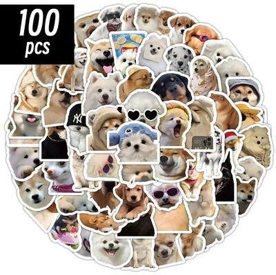 Inspire Select PawPop Funny Dog Sticker Pack Cute Cartoon Graffiti Decals 10 50 100 Pcs 100 Pcs