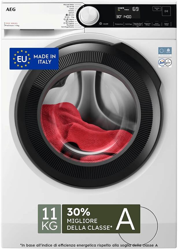 Lavatrice AEG LR7FD114B con funzione Vapore Refresh
