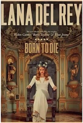 Inspire Essentials Lana Del Rey Aesthetic Canvas Poster Vintage Music Album Wall Art Decor 7 xxl