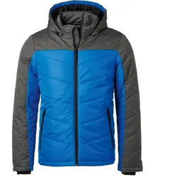 Kapuzen Winterjacke "JN1134" - M - royal/anthracite-melange