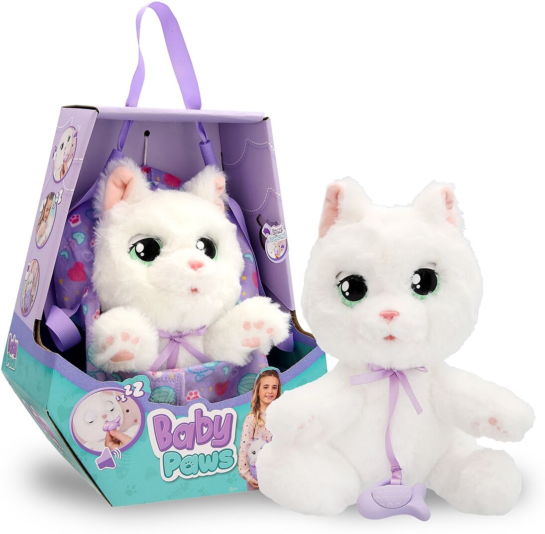 Baby Paws Peluche White Cat .