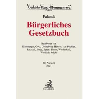 Bürgerliches Gesetzbuch, Gebundene Ausgabe von Otto Palandt, C.H. Beck