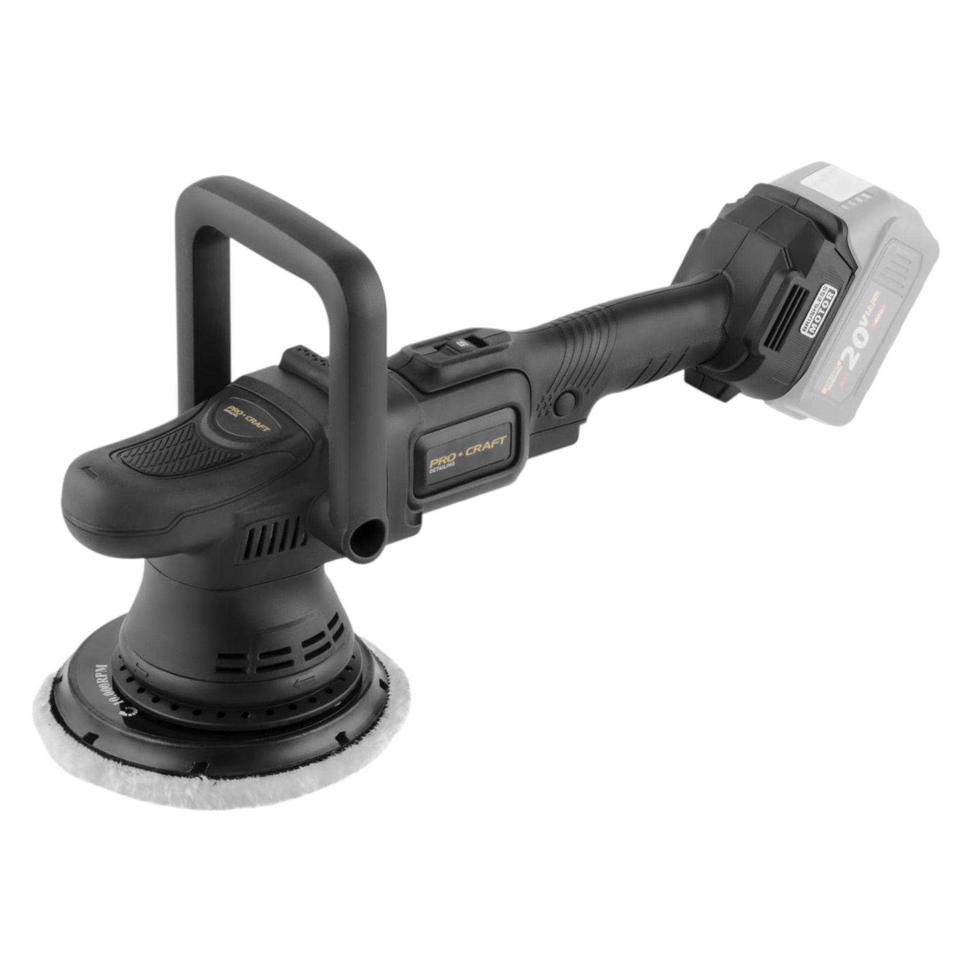 Procraft PM22bb Akku Poliermaschine 20 Volt 150 mm Solo - ohne Akku, ohne Ladegerät (Exzenterpolierer) (PM22bb)