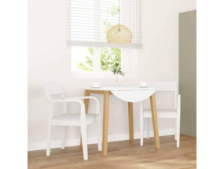 KGHFDVB Esszimmerstuehle 2 STK. Weiss Massivholz Gummibaum Stuhl Set Ergonomische Rückenlehne, stoßfestes Naturholz, vielseitig nutzbar, langlebige Konstruktion, weißes Finish