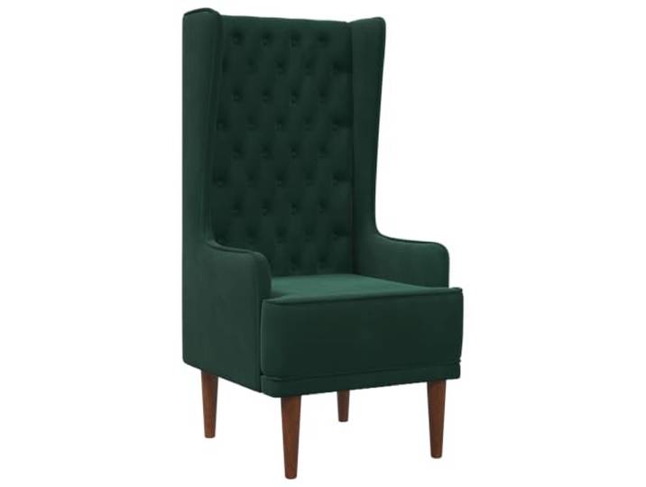 Todiikf Hochlehner Samtsessel Chesterfield Ohrensessel Dunkelgrün 131cm Stilvoller Chesterfield Polstersessel mit Knöpfen und Samtbezug für Wohnzimmer, Schlafzimmer oder Büro.