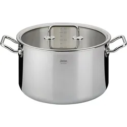 Spring Fleischtopf BRIGADE BASIC 24 cm 6,5 Liter mit Glasdeckel INDUKTION, Pfanne + Kochtopf, Silber