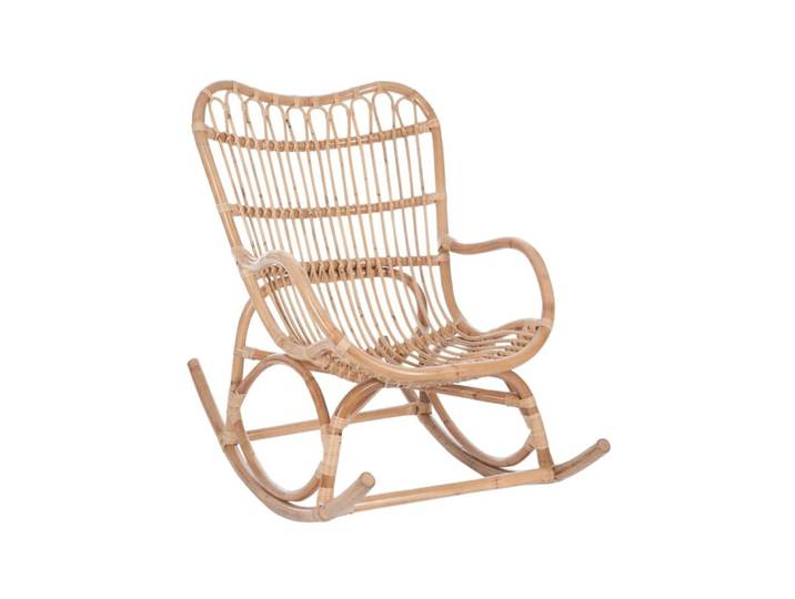 Fauteuil à bascule rocking chair en rotin naturel