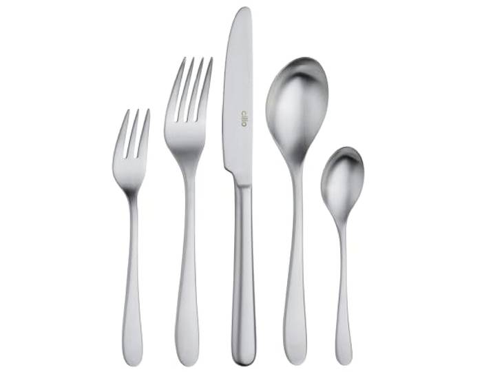 cilio Besteck-Set FIRENZE 30-teilig, Premium Edelstahl satiniert mit zeitlosem Design, abgerundete Griffe für erlesene Tafelkultur, inklusive Geschenkverpackung, ideale Geschenkidee