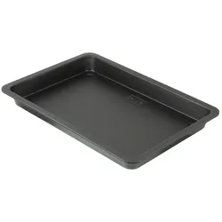Zenker Black Metallic Pflaumenkuchenblech, Blechkuchen, Kuchen Blech, Backform, Kuchenform, Antihaft Classic, Schwarz, L 42 cm, 6536