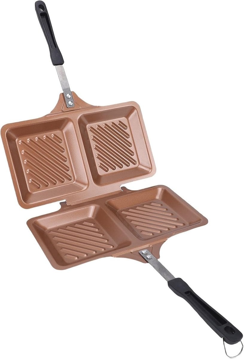 Dubbelzijdige Panini Maker met Antiaanbaklaag en Vierkant Ontwerp voor Thuisgebruik