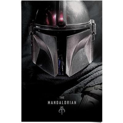 Poster REINDERS "Poster The Mandalorian Star Wars - Dark Side - Serie - Baby Yoda", schwarz (farbe bild(er): schwarz), B:61cm H:91,5cm, Papier, Bilder, Poster