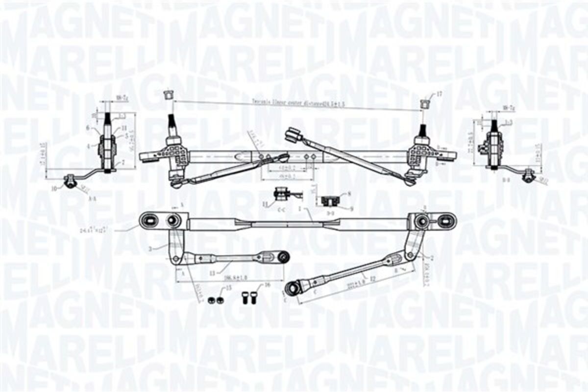 Magneti Marelli Tirante del tergicristallo 064011002010