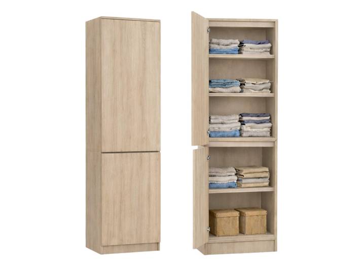 Home Collective Mehrzweckschrank 2-türig mit 5 Einlegeböden in Sonoma, Sonoma Eiche, 50x180.5x40 cm, Schlafzimmer, Kleiderschränke