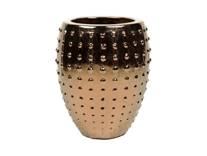 Hochwertiger In-/Outdoor Blumentopf „Laos Emperor“, verschiedene Grössen Keramik Gold Baq Design