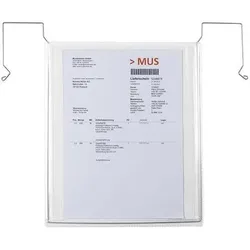 Transpak, Verpackungsmaterial, Drahtbügeltasche Masse 330x247mm A4 Stärke 180μ hoch o.Klappe PVC-Weichfolie transparent
