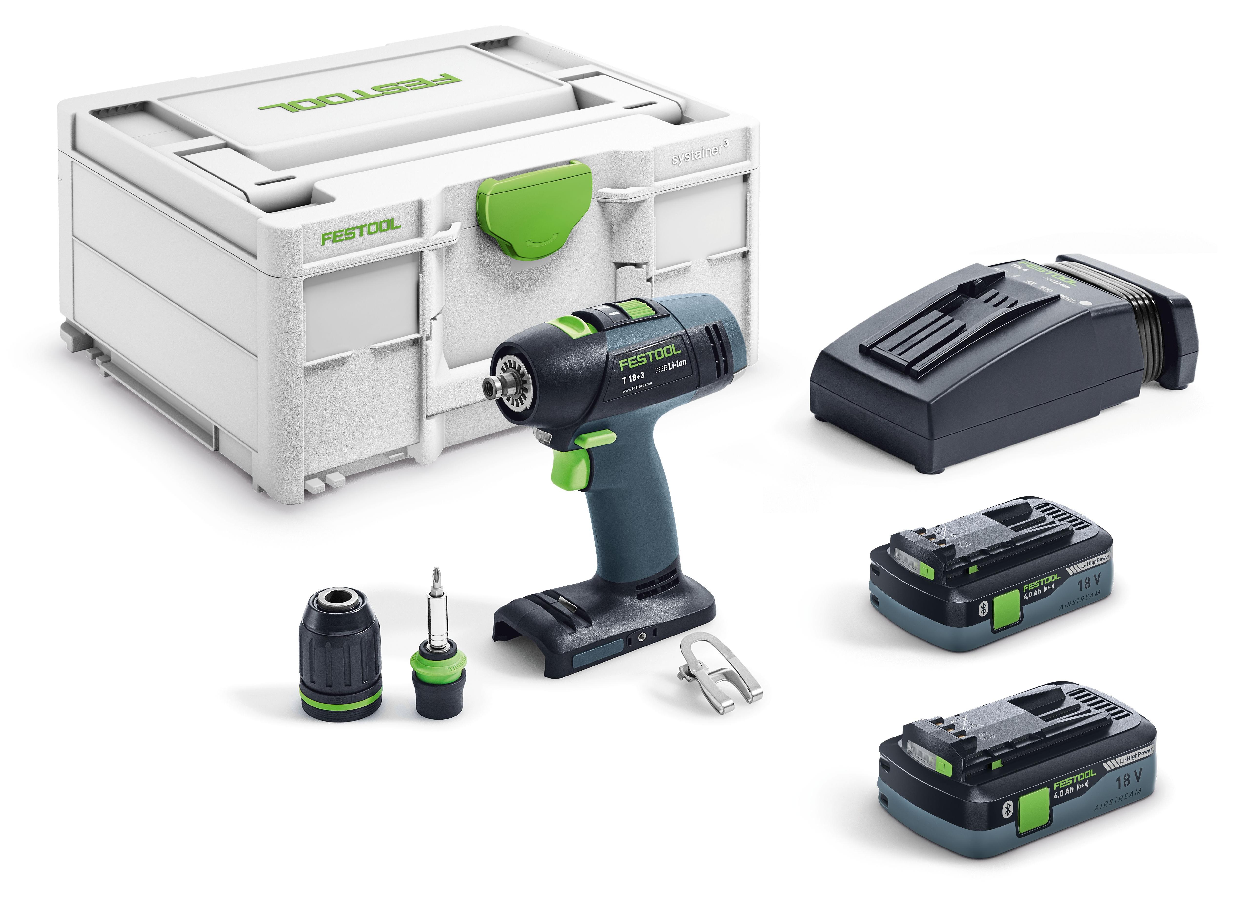 Festool Akku-Bohrschrauber T 18+3 HPC 4,0 I-Plus | 576446