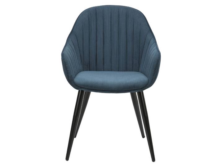 Fauteuil en velours côtelé bleu figuerolles