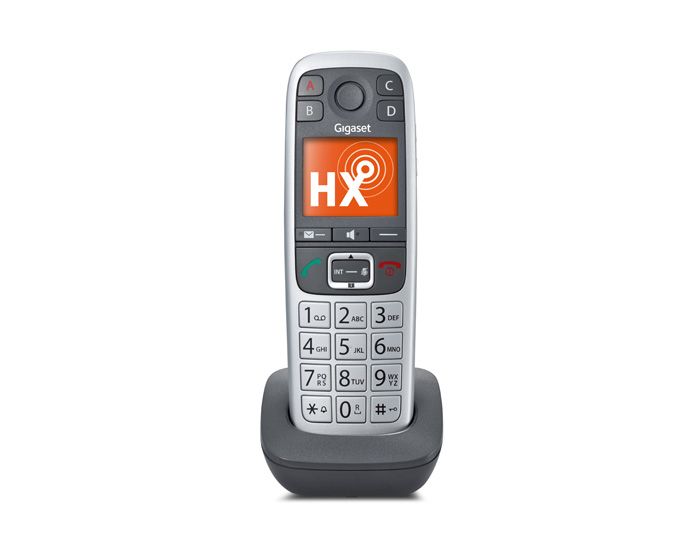 Gigaset E560HX Großtastentelefon Analoges/DECT-Telefon (Grau, Silber) S30852-H2766-B1