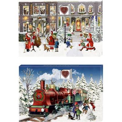 24 Süße Herzm.'Straße/Bahn'; Schoko-Adventskal.,sort. (Behr), von , Coppenrath Verlag GmbH & Co. KG