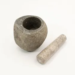 Natural Riverstone Decorative Pestle & Motar -Medium (aprox 12x8cm)