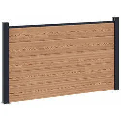 vidaXL zaunset 180 x 105 cm WPC und Aluminium Braun