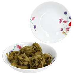 2x Marie Servierschale Ø25,5cm 1,3L Porzellan Blumen Suppenschüssel Beilagen