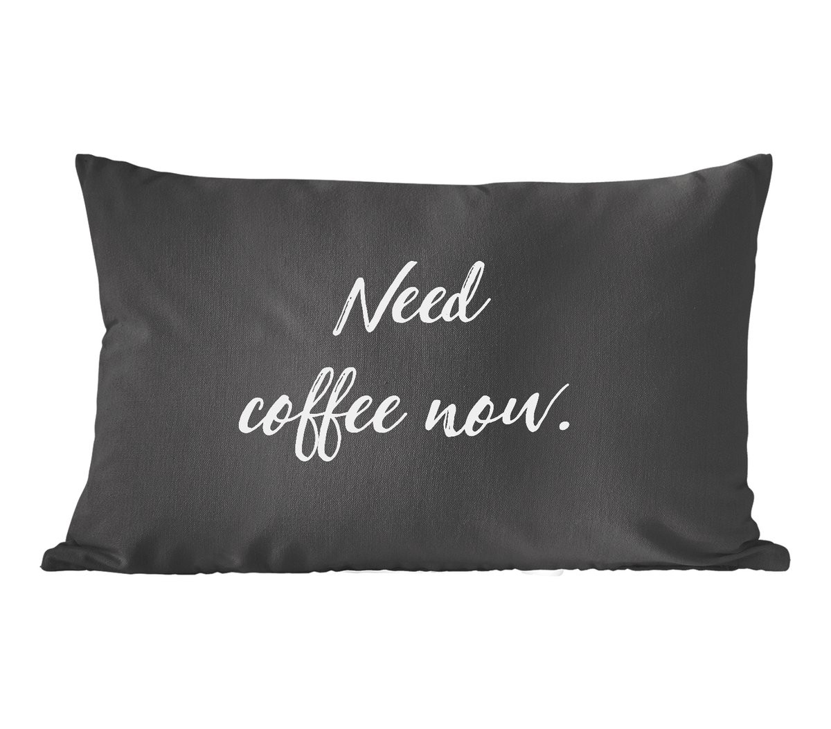 PillowMonkey Sierenkussen met Koffie Quote - 50 x 30 cm