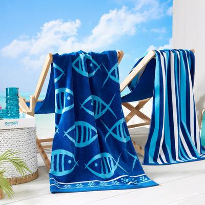Linery & Co. 100% Cotton Jacquard 2 Pack Summer Beach Towels.