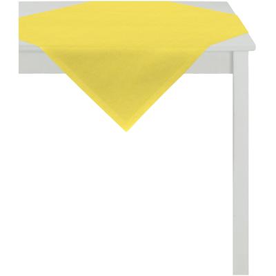 Mitteldecke APELT "ALASKA, LOFT STYLE, Rips Uni", gelb, B:93cm L:93cm, Baumwolle, Polyester, Tischdecken, Mitteldecke