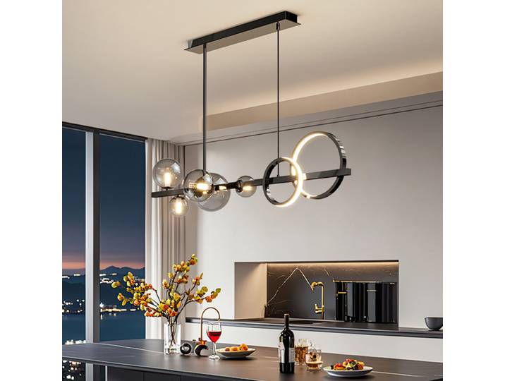 Plafonnier LED Suspendu au Design d'Nik, Luminaire Décoratif de Plafond, Idéal pour un Salon ou une Chambre à Coucher