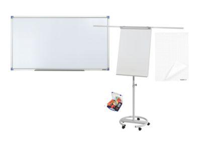 Schäfer Shop Select Whiteboard-Set, Bundle mit Moderationskoffer, Flipchart und Block
