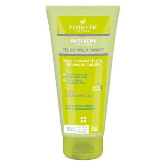 Floslek Anti-Acne 24H System Face Wash Gel 200Ml (Reinigungsgel, 200 ml) (5905043022758)