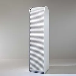 Aktenschrank mit Rollo Weiß