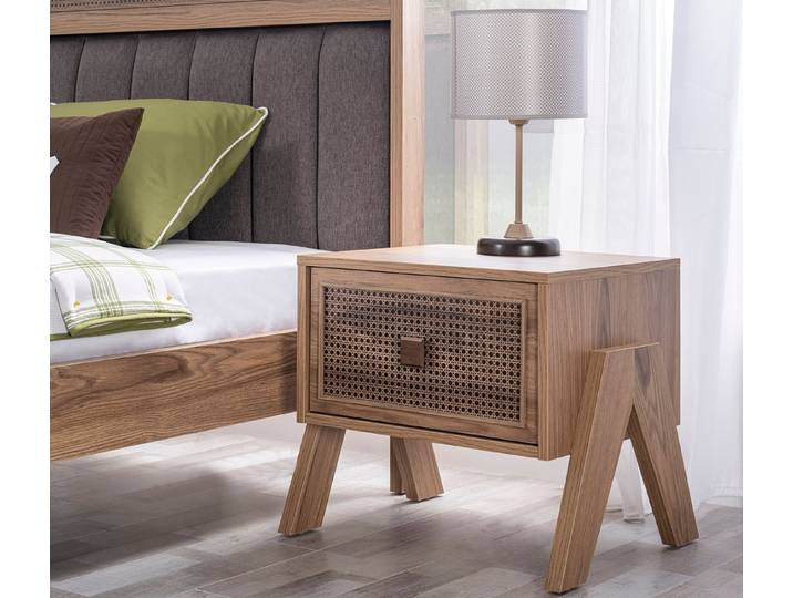 Möbel-Zeit Nachtkommode TRIO – Beistelltisch in Holz-Optik – Hazeran-Design