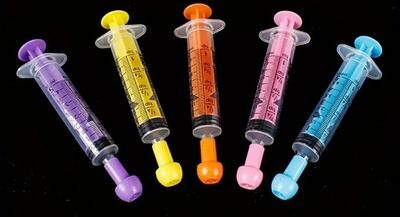 Inspired Finds 6 Pack Pet Feeding Syringe Set With Caps 0.17 Fl Oz 6 Pcs