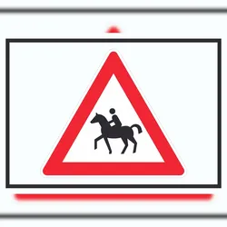 HB-Druck Achtung Reiter Symbol Schild A2 (420x594mm)