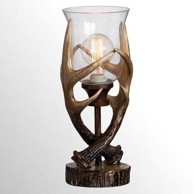 Crestview Collection Huxley Antler Uplight Lamp Brown , Brown