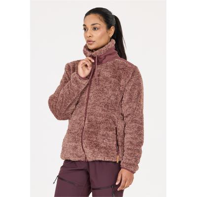 Fleecejacke WHISTLER "Mossi", Damen, Gr. 46, braun (beere), 100% Polyester, unifarben, normal, hoch geschlossener Ausschnitt, Jacken Fleecejacke, im kuscheligen Design