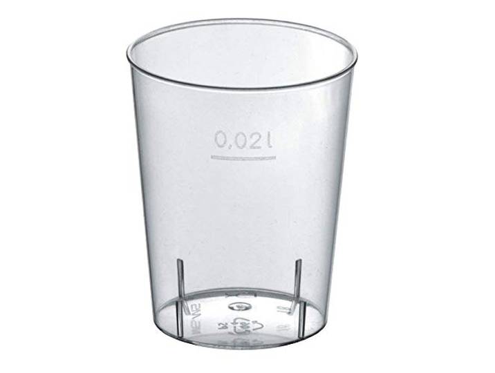 Gastro-Bedarf-Gutheil 2000 Einweg Schnapsgläser 2 cl Trinkbecher Stamperl Medizinbecher Plastikbecher Schnapsbecher Shotgläser für Shots Pinnchen recycelbar