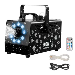 VEVOR Schneemaschine, 900-W-Schneekanone, Kunstschneeerzeuger, Schneeflockenmaschine, Kunstschneeflockenmaschine für den Innen- & Außenbereich für Feiertage, DJ-Partys, Weihnachtsdekoration