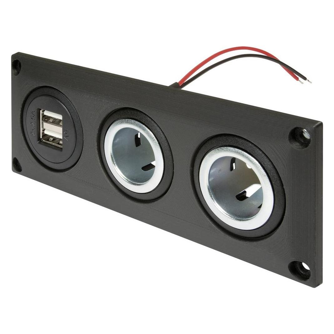 ProCar 67326500 Einbau-Steckdose Kombi-Stecksystem, mit USB (67326500)
