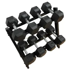 Odin Hex Kurzhantelset 130 kg PAKETANGEBOT (4 Kurzhantelpaare + Ständer)