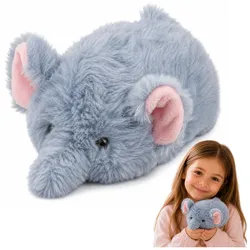 Plüschelefant Maskottchen Kuscheltier Weich Klein Grau 18 cm